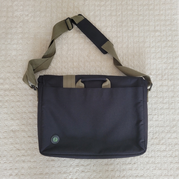 TARGUS Green & Black Laptop Case Crossbody Shoulder Messenger Bag - Picture 2 of 9